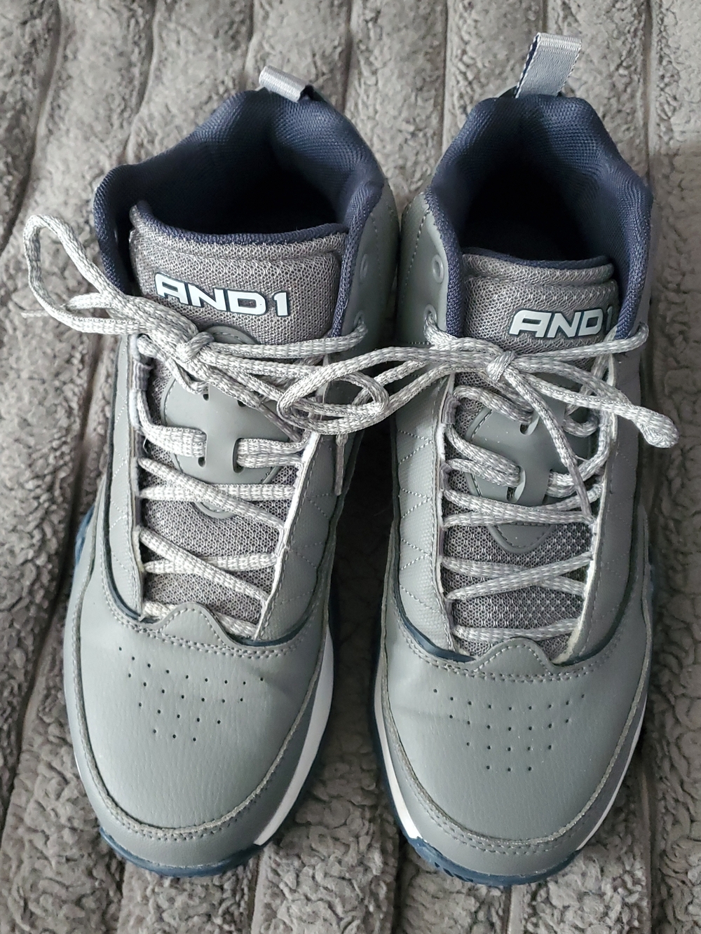 And1 Gray Sneakers with Navy Lining